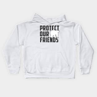 protect our friends - polar bear Kids Hoodie